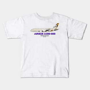 Airbus A380-800 - Etihad Airways Kids T-Shirt